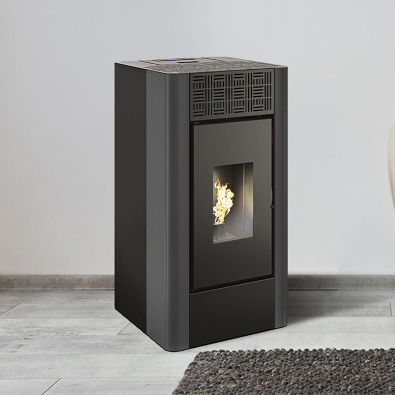 Rechteckiger, geschlossener Pelletkaminofen – 9 kW – EMILY