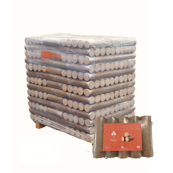 Wooday Comfort Komprimierte Brennholzscheite – Palette mit 96 Packungen 